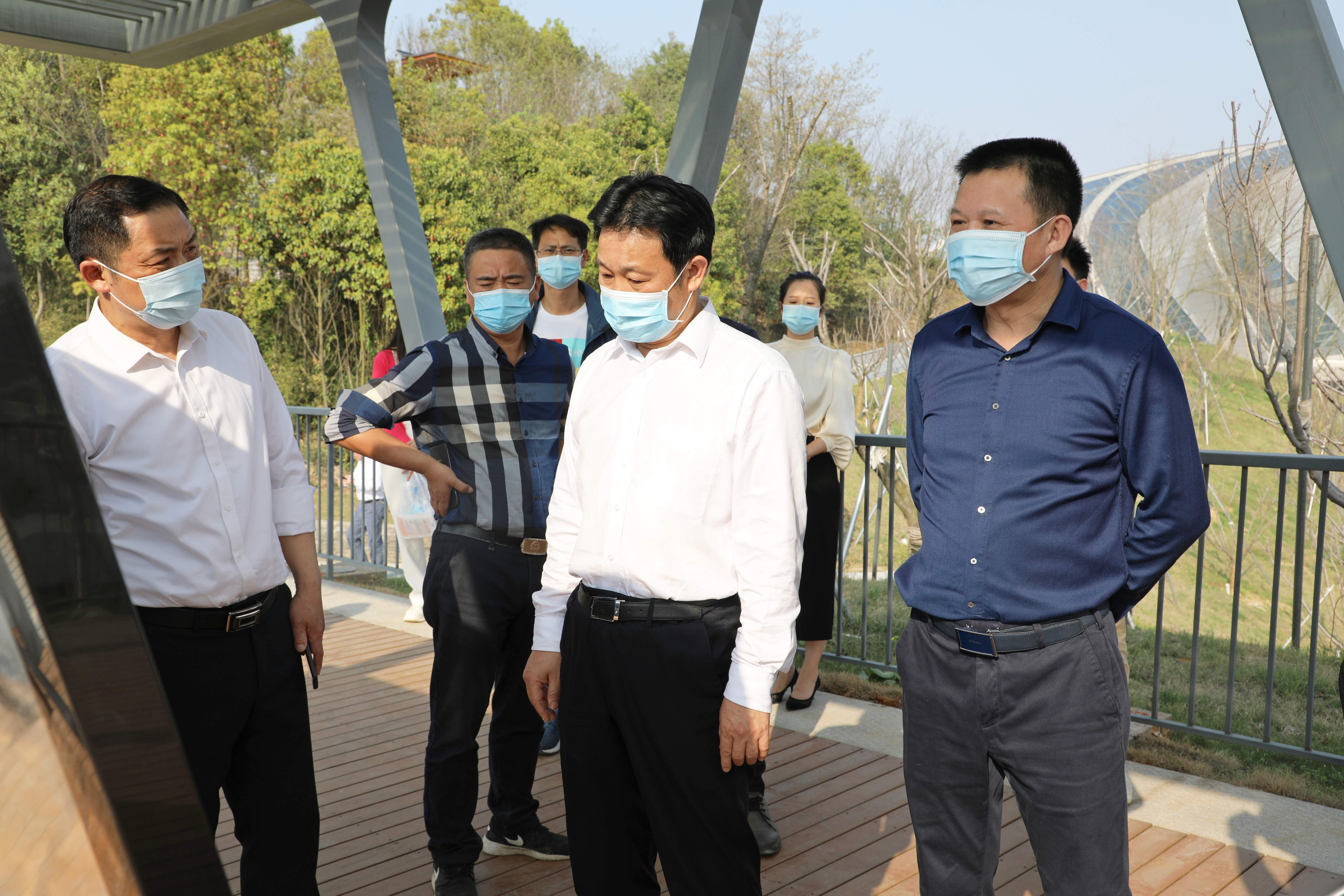 3月15日，市委副書記、湖南省第十四屆運動會，第十一屆殘疾人運動會岳陽市籌備委員會執(zhí)行主任李摯調(diào)研第十四屆省運會部分場館建設(shè)項目。.jpg